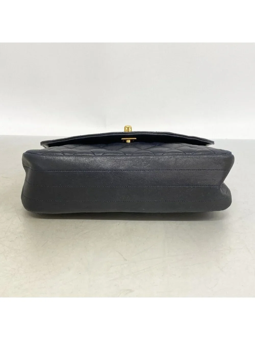 Chanel Shoulder Bag Quilted Lambskin Black Gold